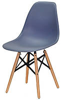 Стул Nik XXL Eames DSW синий 57 на деревянных буковых ножках с укрепленными перемычками