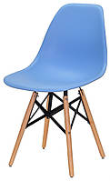 Стул Nik XXL Eames DSW голубой 53 на деревянных буковых ножках с укрепленными перемычками