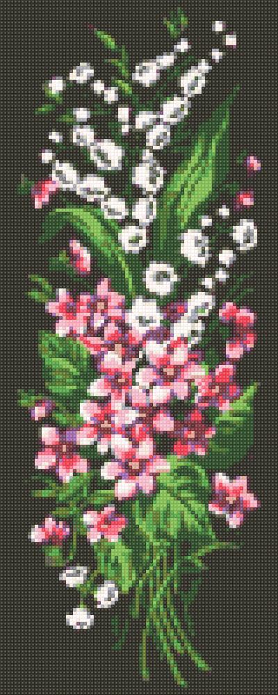 Алмазна мозаїка Лісові квіти DM-324 20х50см Повна зашивання. Набір алмазної вишивки квіти