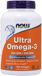 Now Foods Ultra Omega-3 180 гелевих капсул