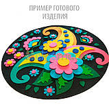 Набір "зроби сам" КВІТИ СХОДУ, аплікація з фетру, фото 5