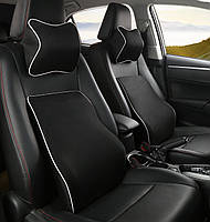 Комплект: подушка под спину и подголовник под шею в автомобиль Lagodrive Lago Comfort
