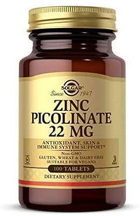 Solgar Zinc Picolinate 100 таблеток