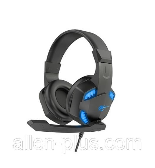 Навушники ігрові з мікрофоном і підсвіткою HAVIT HV-H2032D/GAMING, black/blue