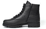 Черевики чоловічі зимові шкіряні на хутрі взуття великих розмірів Rosso Avangard Taiga Ultimate Black Leather BS, фото 3