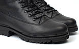 Черевики чоловічі зимові шкіряні на хутрі взуття великих розмірів Rosso Avangard Taiga Ultimate Black Leather BS, фото 8