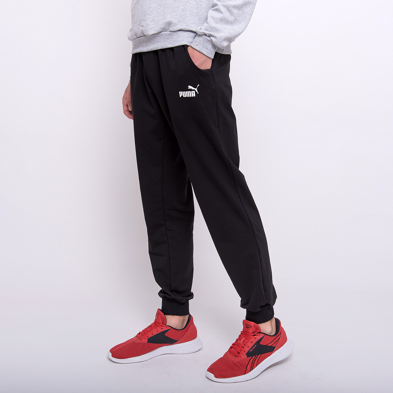Чоловічі спортивні штани Adidas, чорного кольору (плащівка)