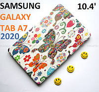 Женский чехол с бабочками Samsung Galaxy Tab A7 10.4 2020 Silver (Sm T500 T505) Ivanaks Tri Fold Butterflies