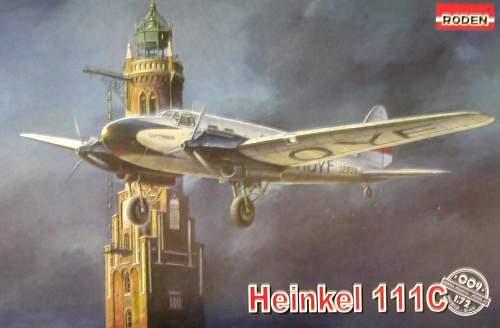 Пластикова модель 1/72 Roden 009 Німецький бомбардувальник Henkel He-111C Пасажирська версія, фото 1