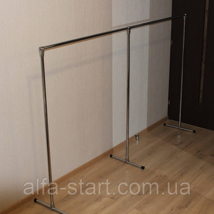 Підлогова стійка вішалки одинарна пряма 300х150см на ніжках Китай