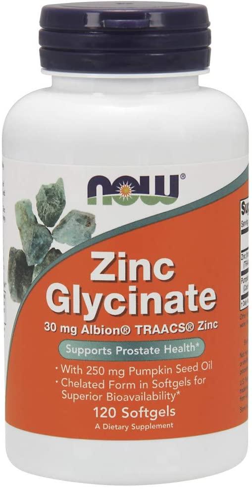 Now Foods Zinc Glycinate 120 гелевих капсул, фото 1