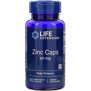 Life Extension Zinc Caps 50 mg 90 капсул