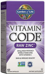 Garden of Life Vitamin Code Raw Zinc 60 капсул