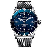 BREITLING SUPEROCEAN HERITAGE BRACELET 46MM SILVER BLUE. AAA