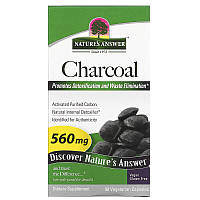 Активированный уголь Nature's Answer "Charcoal" очищенный, 560 мг (90 капсул)