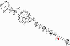 Піввісь Mercedes 814D