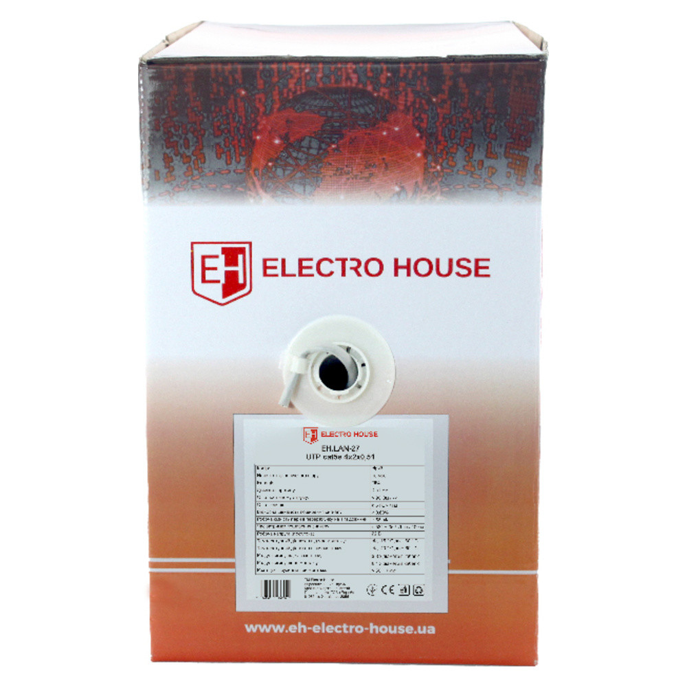 Кабель UTP 4х2х0,51 Cu сірий (внутр. монтаж), фото 1