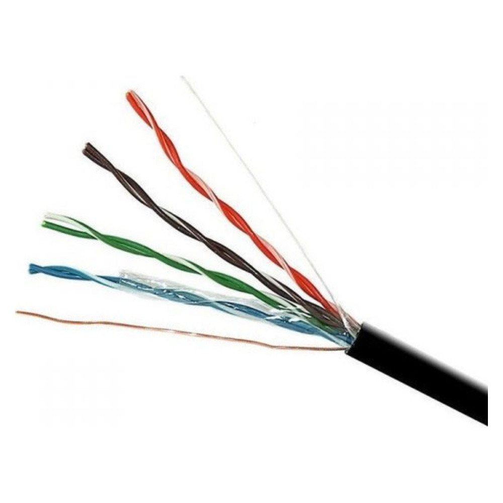 Кабель UTP 4х2х0,51 Cu чорний (зовнішній монтаж, зі сталевим дротом), фото 1