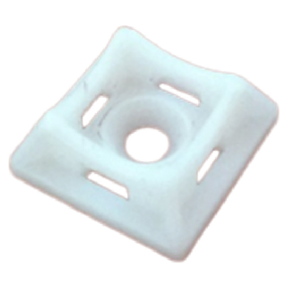 Майданчик для стяжки [хомутів] універсальна 20х20 мм біла нейлон, фото 1