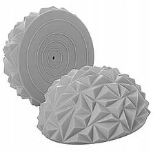 Масажна півсфера балансувальна (діаметр - 16 см, висота - 8 см) - 1 шт, колір - сірий, фото 3