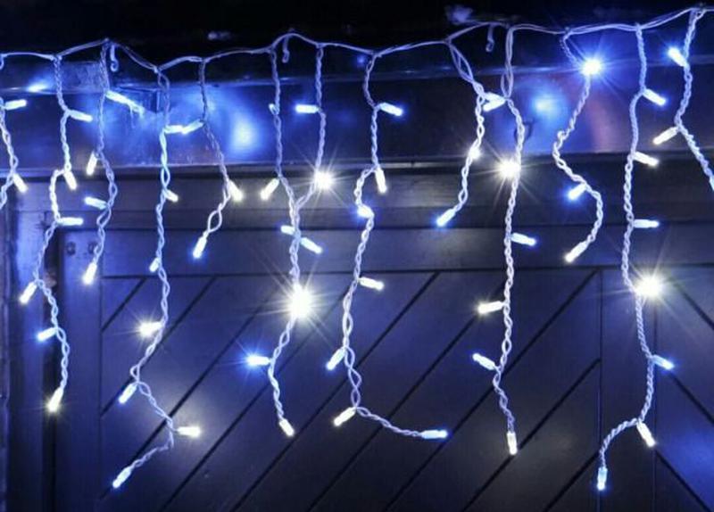 Світлодіодна вулична гірлянда Бахрома" 120 LED 7м холодний білий (2_009798)