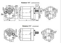 Шестеренчатый (шестерной) гидравлический насос Hidros 10AХ459 (серия 10)