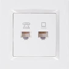 Комп'ютерна розетка + телефонна Luxel JAZZ (9029) біла