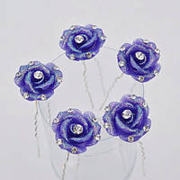 Шпильки для волосся 5 шт Фіолетова Троянда