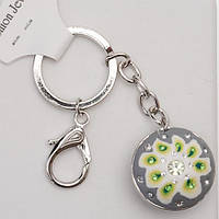 Брелок Біло Сіра емаль