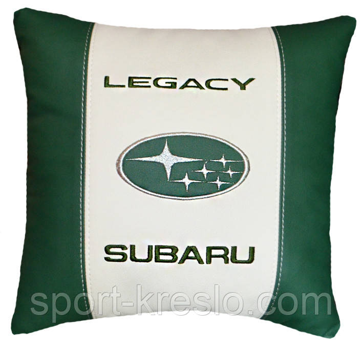 Декоративна подушка в машину з вишитим логотипом субару Subaru