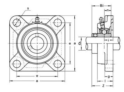 Підшипник UCF 306 корпусний фланцевий Підшипниковий вузол UCF306