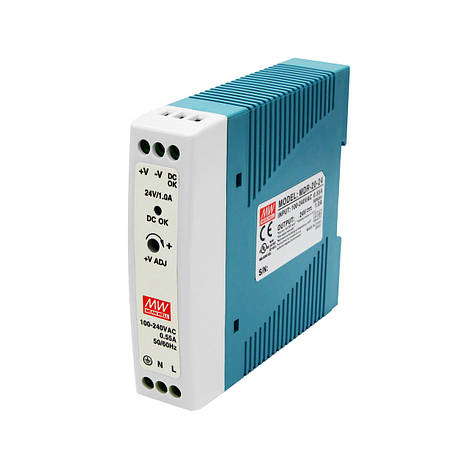 Імпульсний блок живлення MDR-20-24, 24V, 1.0 А, 24W, фото 1