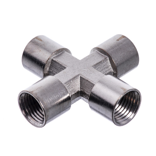 Крестовое соединение с внутренней резьбой 1/4” AIRKRAFT S1283-2 (для компрессора, пневматическое)