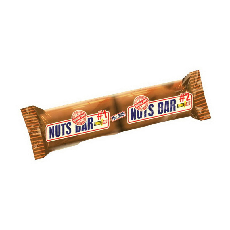 Протеїновий батончик без цукру Power Pro Nuts Bar 100% sugar free 70 g