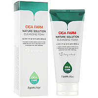 Пенка для умывания с экстрактом азиатской центеллы Farmstay Cica Farm Nature Solution Cleansing Foam 180 мл