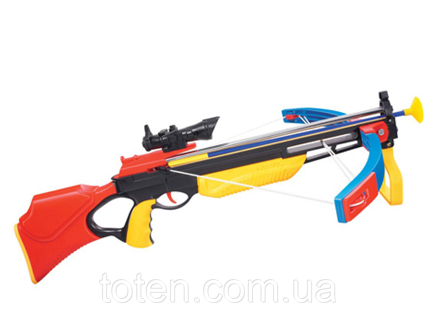 Арбалет для детской спортивной стрельбы,, 3 стрелы на присосках, прицел, лазер M 0005 UR Т - фото 2 - id-p23932062