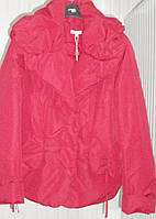 Червона куртка з затяжкою на талії Solar