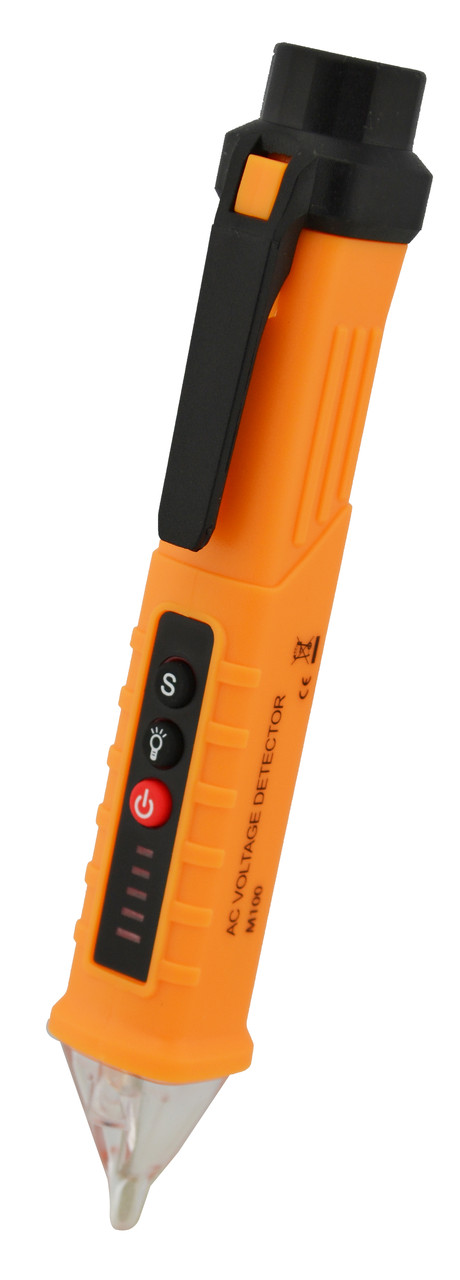 Безконтактний тестер напруги зі світловою і звуковою індикацією M100 (7478), фото 1