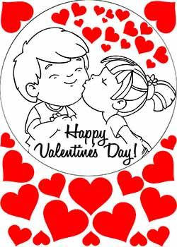 Вафельна картинка "Валентинки листівки" А4, 20х30 см