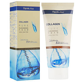 Пінка для вмивання обличчя з колагеном Farmstay Collagen Pure Cleansing Foam 180 мл (8809317289472)
