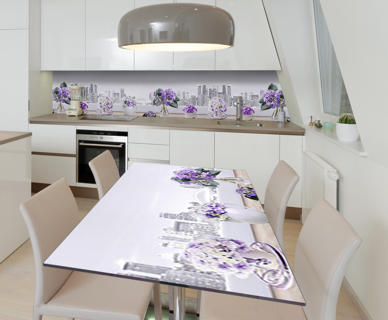 Наліпка 3Д виниловая на стол Zatarga «Грёзы Нью-Йорка» 600х1200 мм для домов, квартир, столов, кофейн, кафе