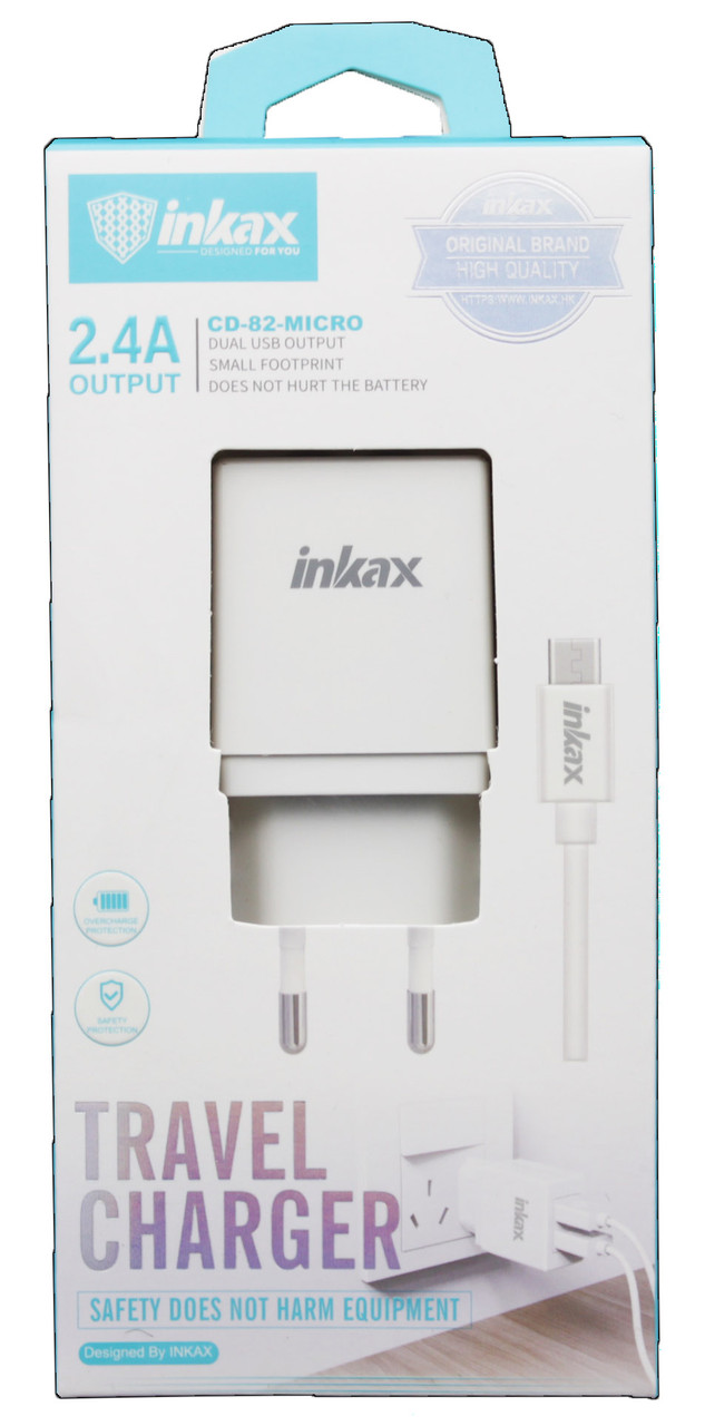 ЗЗП Мережевий Зарядний пристрій Inkax CD-82 MicroUSB
