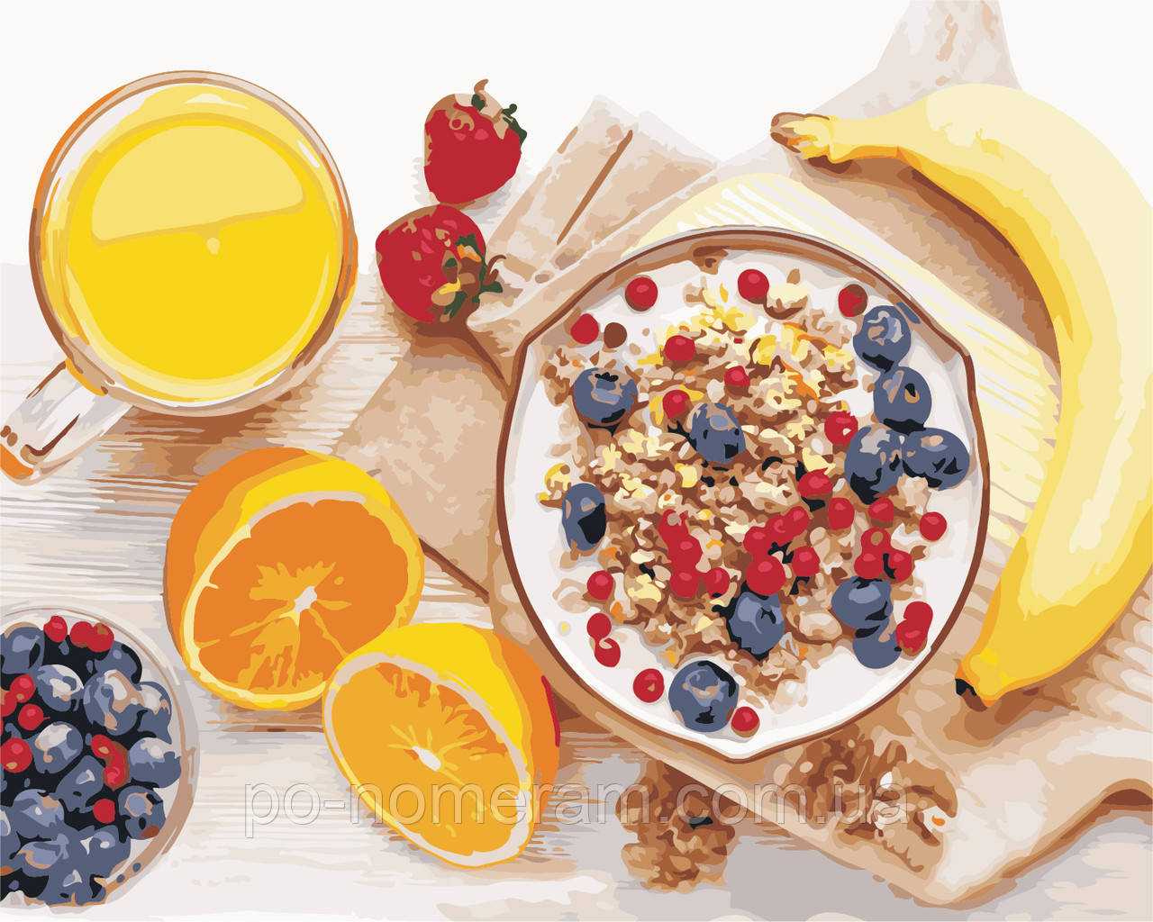 Акційна Картини за номерами ArtStory Корисний сніданок (AS0919) 40 х 50 см, фото 1