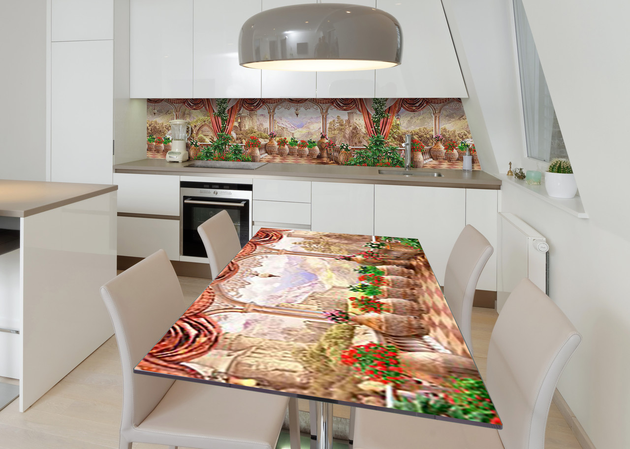 Наліпка 3Д виниловая на стол Zatarga «Королевские хоромы» 600х1200 мм для домов, квартир, столов, кофейн,