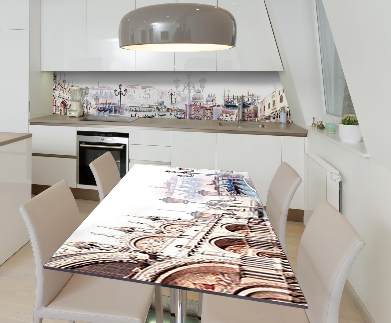 Наліпка 3Д виниловая на стол Zatarga «Венецианская мечта» 600х1200 мм для домов, квартир, столов, кофейн,, фото 1