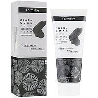 Пенка для умывания лица с древесным углём Farmstay Charcoal Pure Cleansing Foam 180 мл (8809469773690)