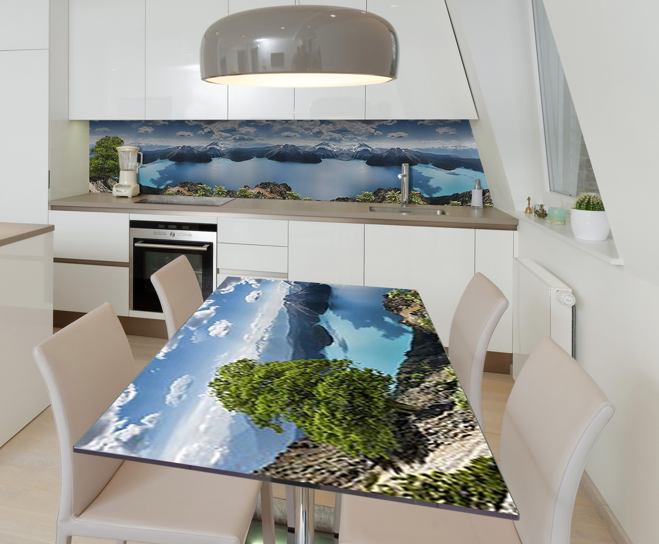 Наліпка 3Д виниловая на стол Zatarga «Чарующая высота» 600х1200 мм для домов, квартир, столов, кофейн, кафе