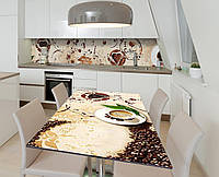 Наклейка 3Д виниловая на стол Zatarga «Любимый десерт» 600х1200 мм для домов, квартир, столов, кофейн, кафе