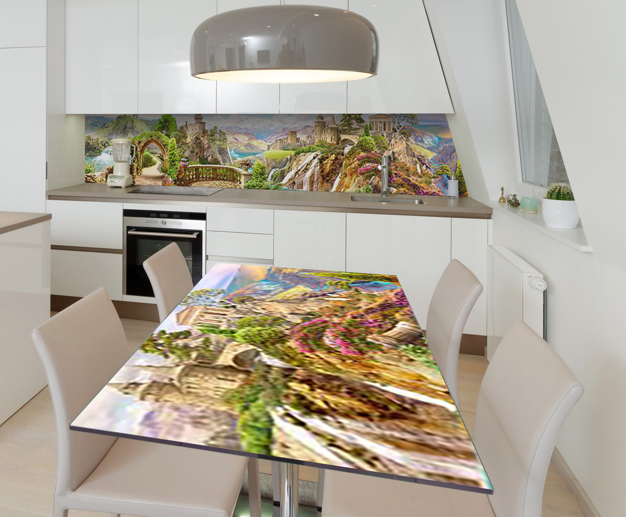 Наліпка 3Д виниловая на стол Zatarga «Поместье дворянина» 650х1200 мм для домов, квартир, столов, кофейн,, фото 1