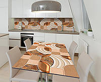 Наклейка 3Д виниловая на стол Zatarga «Янтарное зерно» 650х1200 мм для домов, квартир, столов, кофейн, кафе